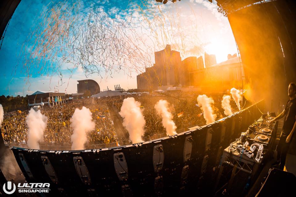 Ultra Singapore View from the DJ decks.